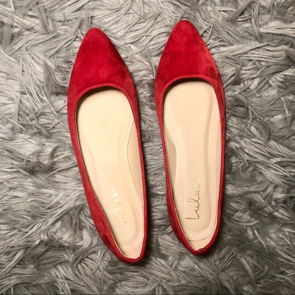 Lulu’s Pointed Toe Velvet Flat Shoes Women’s 8.5 - Picture 2 of 8